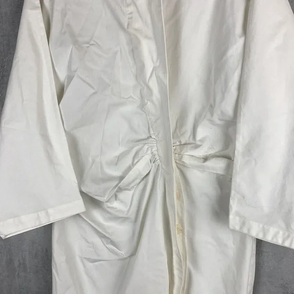 Zara white gathered dress - Picture 5 of 8